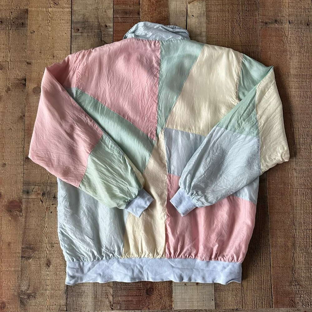 Vintage 90's Blair pink and yellow track jacket women's m - Picture 7 of 7